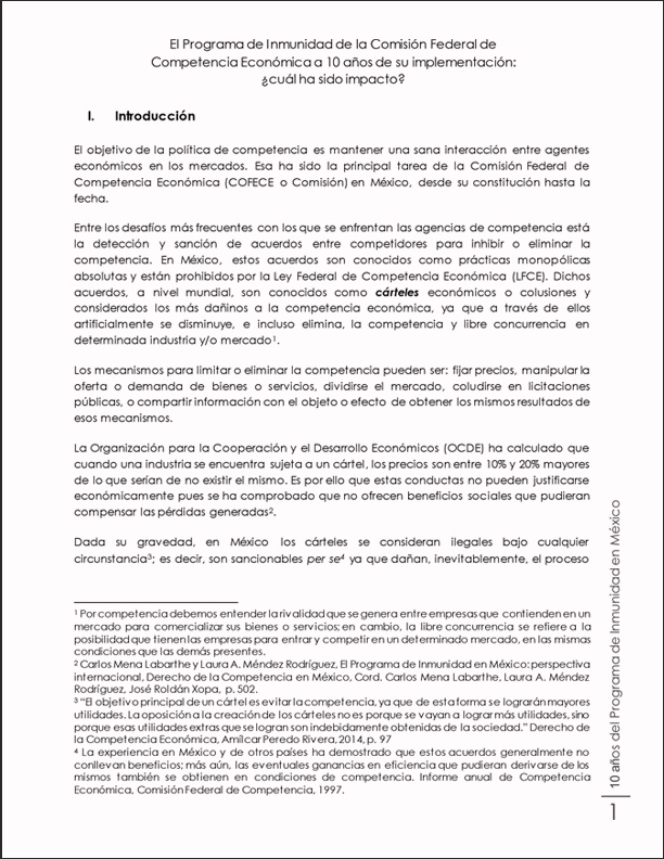 El Programa de Inmunidad de la Comisión Federal de Competencia Económica a 10 años de su implementación: ¿cuál ha sido el impacto?