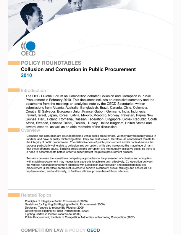 Collusion and Corruption in Public Procurement (OECD)