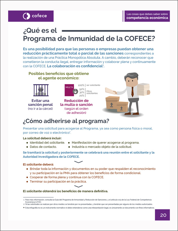 ¿Qué es el programa de inmunidad de la COFECE?