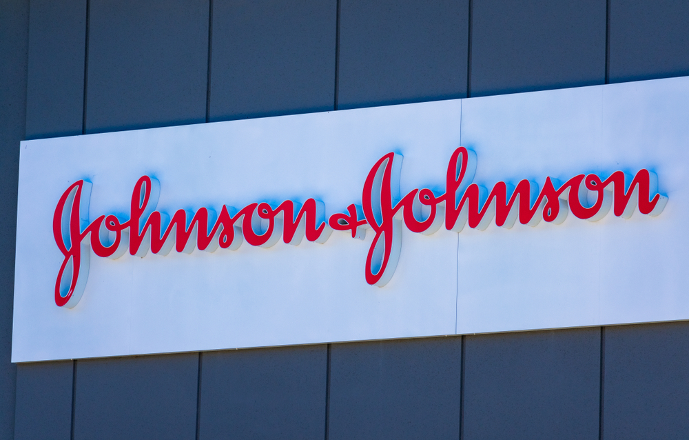Johnson,Johnson,Sign,At,Multinational,Corporation,Office,In,Silicon,Valley.