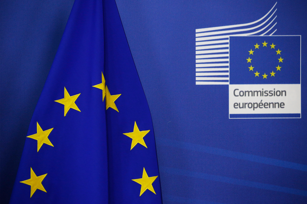 An,Eu,Flag,Stands,In,The,European,Commission's,Berlaymont,Building