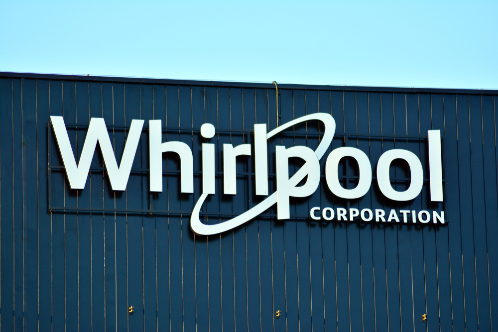 Lodz,,Poland.,7,April,2018,sign,Whirlpool.,Company,Signboard,Whirlpool,.