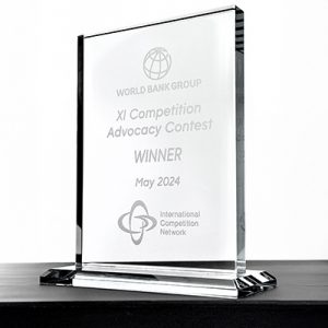 Premio del Banco Mundial y la Red Internacional de Competencia por promover la cultura de competencia