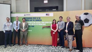 Fotografía del foro organizado por la Oficina de las Naciones Unidas contra la Droga y el Delito (UNODC, por sus siglas en inglés)