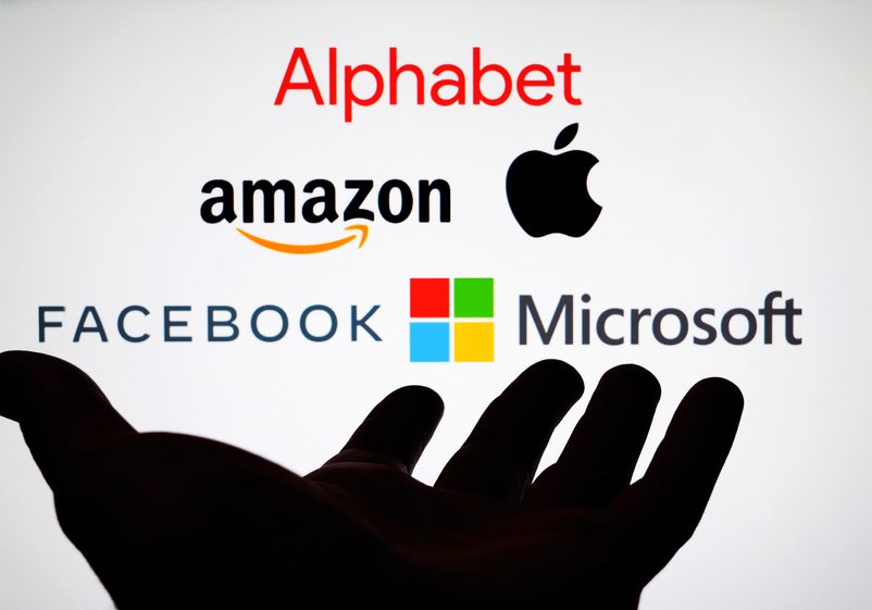 Big,Five,Companies.,Big,Tech,Company,Logos:,Alphabet,,Amazon,,Apple,