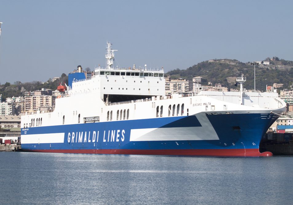 Genoa,,Italy,,April,8,,2017:,Eurocargo,Malta,Ferries,Roro,Of