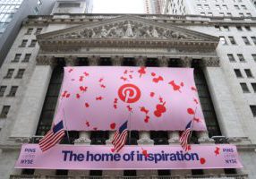 New,York,City,April,18th,2019:,Pinterest,Ipo,Banner,On