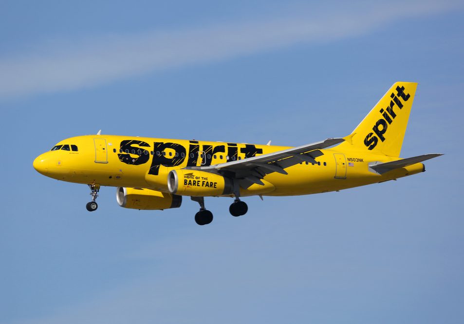 Los,Angeles,-,February,19:,A,Spirit,Airlines,Airbus,A319